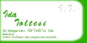 ida toltesi business card